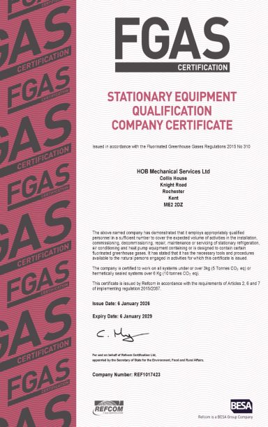 FGAS Certificate